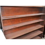 A 20th century rosewood effect open waterfall bookcase, 168.