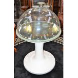 A retro mid-20th century design display/bijouterie stand, domed top enclosing a mirror,