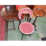 A bentwood child's side chair; a Polish APM bentwood stool; an oak occasional table,