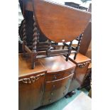 A 1940's oak sideboard,