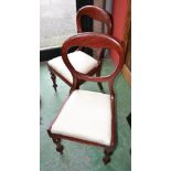 A set of eight Victorian mahogany balloon back dining chairs (8)