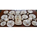 A Royal Crown Derby Posies pattern tea, coffee and dinner service, including large teapot,