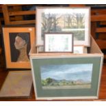 Pictures and Prints - various, watercolours and oils, still life, portraits, landscapes,