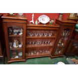 A Victorian mahogany low bookcase, moulded top with sunken centre above open shelves,