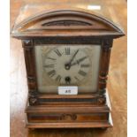 A Victorian walnut mantel clock, by HAC, Würtenberg,