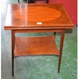 An Edwardian mahogany patience/card table,