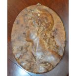A large 19th century French wax seal, in relief with portrait profile bust of Marianne,