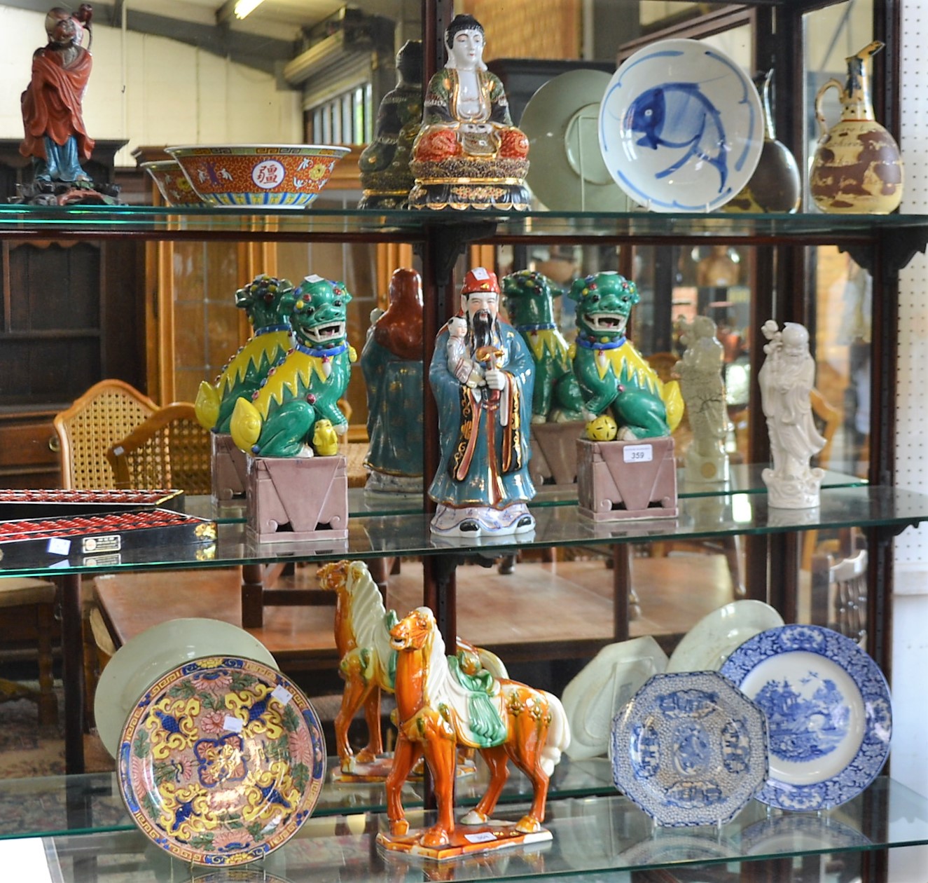 Oriental and other ceramics, including a Tang style horse,