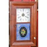 A late 19th century American wall clock, Jerome and Company, 30-hour movement,