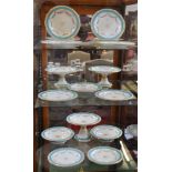 A late 19th century Mintons dessert service, comprising eleven dessert plates,