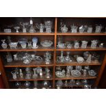 Glassware - including decanters, jugs, furniture supports, pedestal cake stand, candlesticks, etc,