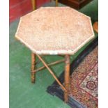 An Aesthetic movement style bamboo occasional table,