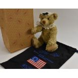 Steiff - a limited edition Betsy Ross 666940 teddy bear, North American exclusive, blonde mohair,