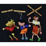 Pellham Puppets - jumpettes Florence, white collar, blue blouse, orange skirt; another Girl,