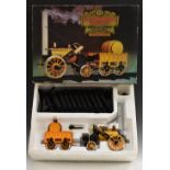 A Hornby Stephensons Rocket Real Steam Set comprising rocket local, tender and 25 feet of track,