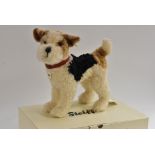 Steiff Foxy Fox Terrier, mohair, stands 35cm tall. Boxed.