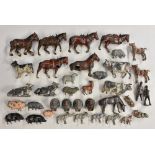 Cast Metal Toys - Britains and similar Farmyard animals, vehicles,
