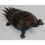 Chinese School, a 19th century bronze of a dragon turtle,