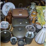 Ceramics - Bourne, Denby, Langley salt glazed bottles, Glyn Colledge vase, table chins,