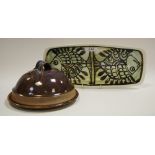 Studio Pottery - a local Crich pottery cheese dome and stand,
