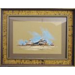 Michael Barnfather (1934 - ) Fuengarola Beach Boats signed, dated 76, gouache, 78.