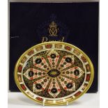 A Royal Crown Derby 1128 pattern oval plate.