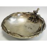 An E.P.N.S silver plated centre bowl, in the form of a bird's nest, 32.