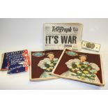 Ephemera including WW2 related newspapers, Grand Theatre Derby 1930's and 40's programmes,