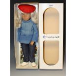 A 110 Sasha doll, white blonde hair, sailing suit and red beret,