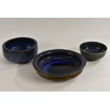 A Bourne Denby Danesby Ware Electric Blue pattern Eskdale shape shallow bowl, 28.