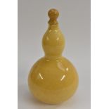 A Moorcroft double gourd vase and stopper, in yellow, 28cm high,