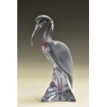 A Murano Ibis by Zanetti, signed to base.