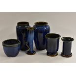 A Bourne Denby Danesby Ware Electric Blue pattern Peveril shape vase, 26.