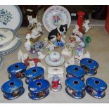 Decorative ceramics - Royal Albert Beatrix Potter characters including Mrs Tiggywinkle;