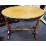 A Victorian mahogany oval side table, c.