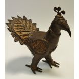 Indian bronze of a fanciful peacock