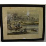 Turner, after, Hunt, by, December Duck Shooting, coloured engraving,