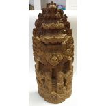 A Balinese teak temple sculpture,