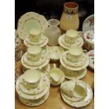 A Paragon Countess pattern tea setting, comprising sandwich plates, tea cups,