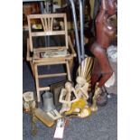 Boxes & Objects - a child's collapsible chair, meerschaum pipe,
