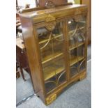 An early 20th century oak display cabinet c1920