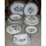 A Wedgwood Isis pattern six setting dinner set, inc two tureens, gravy boat and stand,