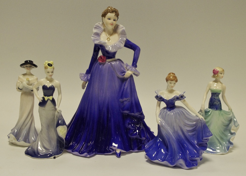 A Coalport figure of the year, Anne 1997; other miniatures, Lisa, Sandra, In Vogue, Thank You,