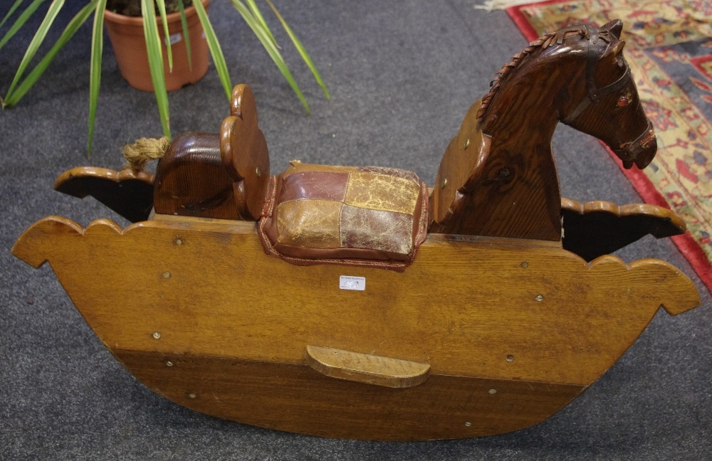 A mid 20th century rocking horse