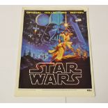 A Stars Wars movie poster reprint,