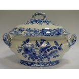 A large Spode Union Wreath pattern two-handled tureen and cover,