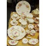 Ceramics - Royal Crown Derby Posies pattern table china including preserve pot and cover,