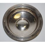 A George V silver bowl, inscribed to rim,