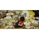 19th century and later ceramics including Goss crestedware, Bunnykins,