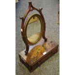 A George III mahogany dressing mirror c.